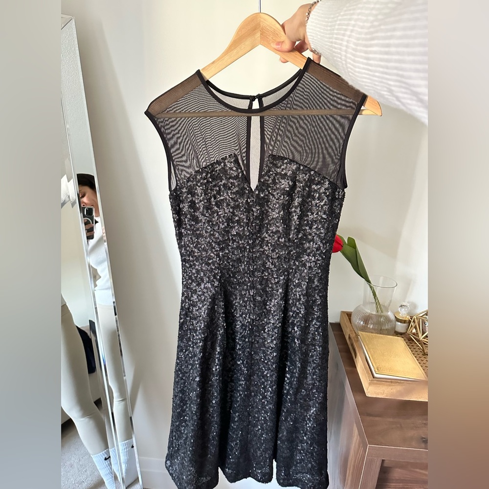 Calvin Klein Occasion Sequin Black Dress